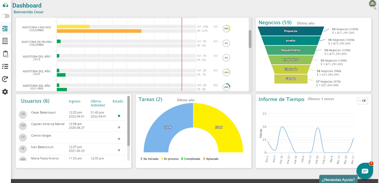 screenshot of AuditBrain External
